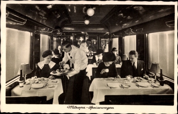 Ak Deutsche Eisenbahn, Mitropa restauratierijtuig