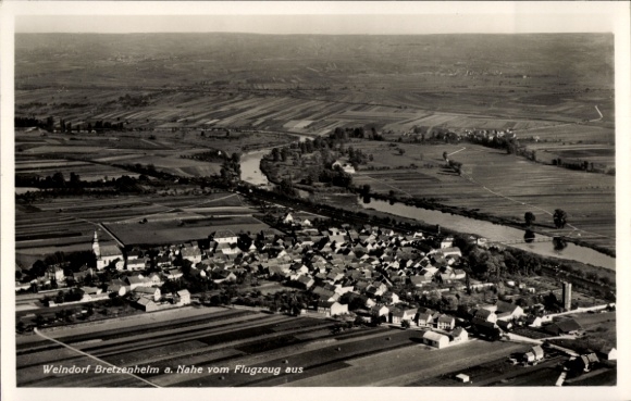 Ak Bretzenheim an der Nahe, luchtfoto