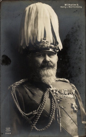 Ak König Wilhelm II. vom Württemberg, Portrait in Uniform