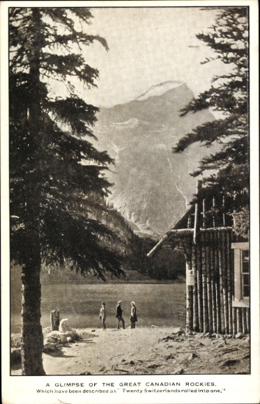 Postcard British Columbia Canada, Rocky Mountains