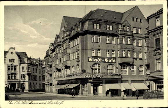 Ak Aue im Erzgebirge Sachsen, Stadthaus mit Stadtcafé