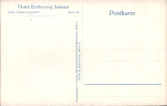KP Semmering w Dolnej Austrii, Hotel Erzherzog Johann zimą