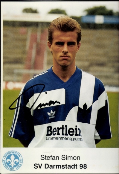 Autogrammkarte Fußballer Stefan Simon, SV Darmstadt 98, Autogramm
