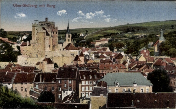 Postcard Stolberg in the Harz, town with castle