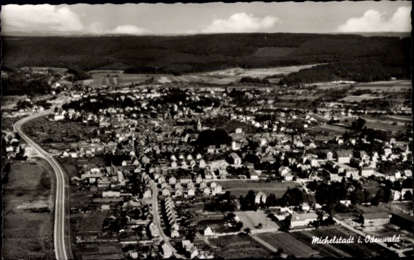 Postcard Michelstadt in the Odenwald, aerial photograph