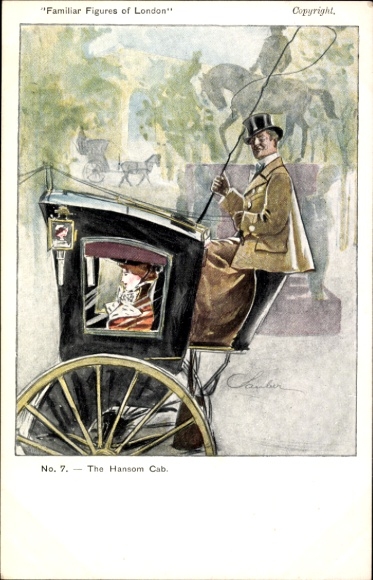 Artysta KP London City England, Hansom Cab, Znane postacie Londynu