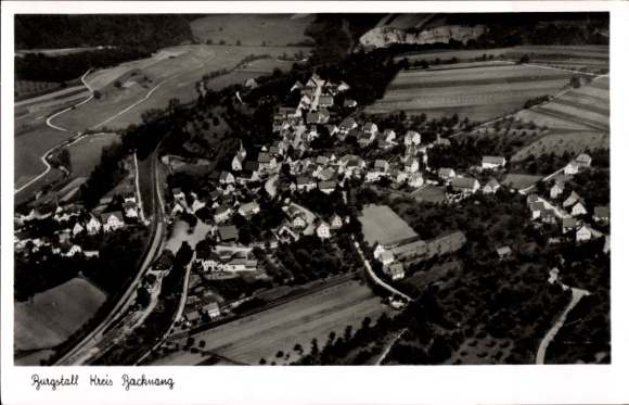 Postcard Burgstall Burgstetten an der Murr, aerial photograph