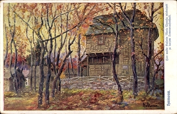 Artist Postcard Hameau Wien Hernals, Here Empress Maria Theresia stayed for a short summer stay