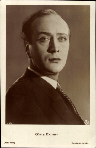 Postcard Actor Gösta Ekman, Portrait, Ross Verlag 4034/1