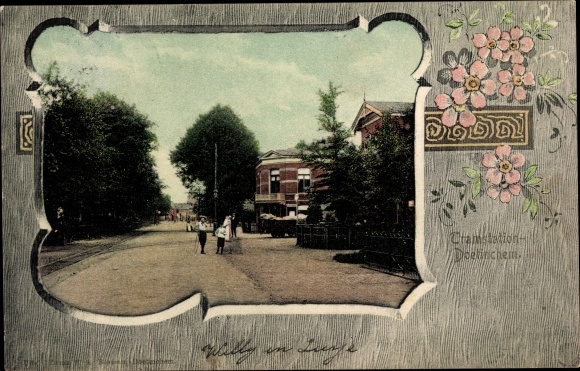 Passepartout Postcard Doetinchem Gelderland, Tram station