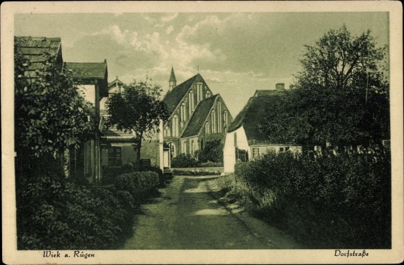 Ak Wiek auf Rügen, Dorfstraße