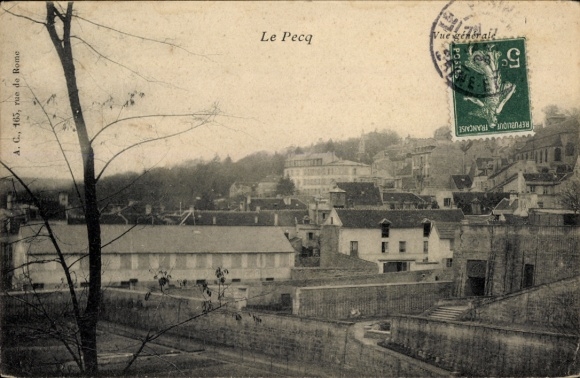 Postcard Le Pecq Yvelines, panoramic view