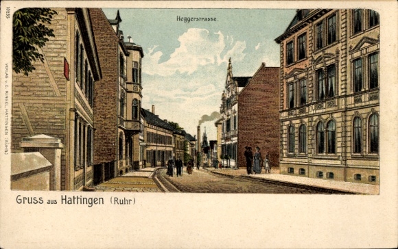 Litho Hattingen im Ruhrgebiet, Heggerstraße