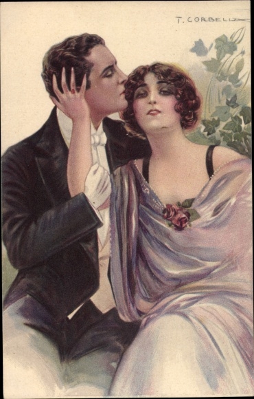 Artist PC Corbella T., lovers, evening dress