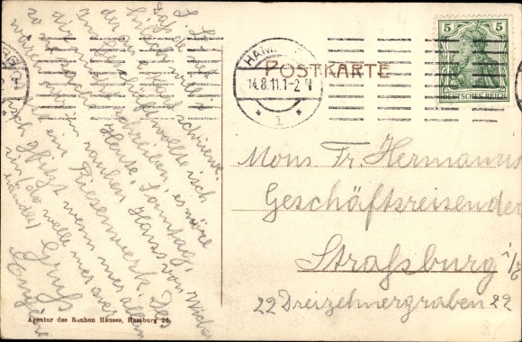 Poem PC Hamburg Mitte Horn, Karl Gerok, The rough house, total view