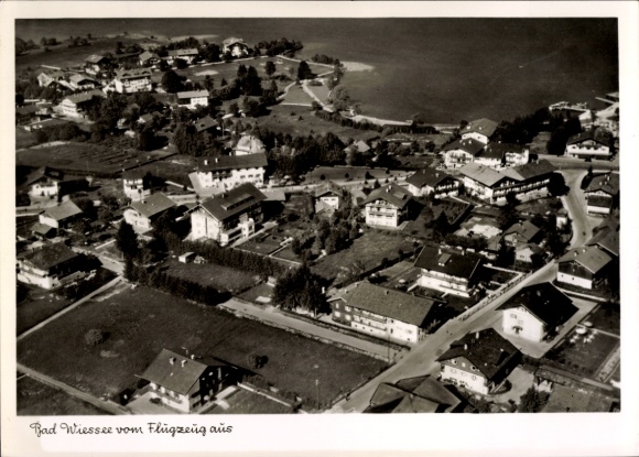 Postcard Bad Wiessee in Upper Bavaria, aerial photograph