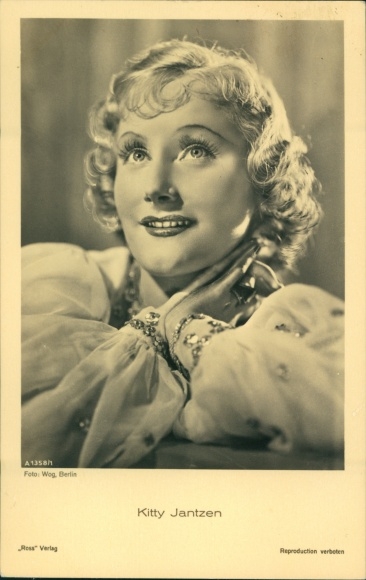 Postcard actress Kitty Jantzen, portrait, Ross Verlag A 1358 1
