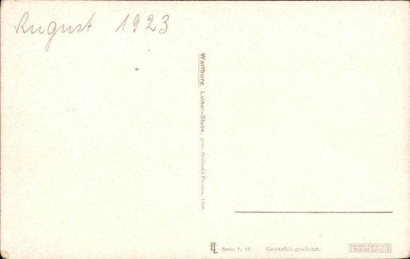 Artist Postcard Pierson, Berthold, Eisenach, Wartburg, Lutherstube