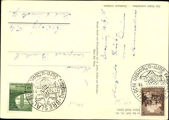 Postcard Hitler Portrait, Männer der Zeit No. 91