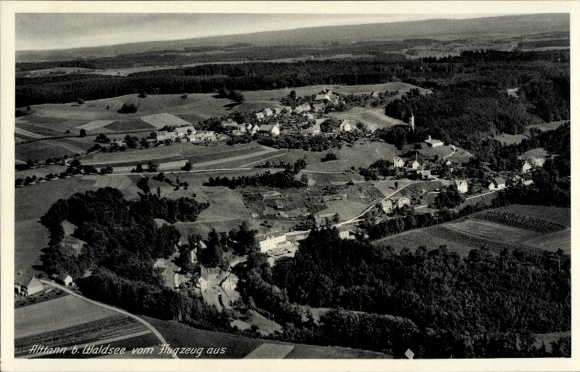 Postcard Alttann Wolfegg in Upper Swabia, aerial photograph