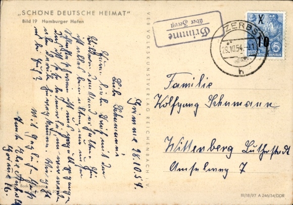 KP Landpoststempel Grimme nad Zerbst
