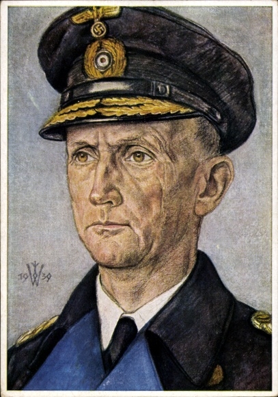 Künstler Ak Willrich, Konteradmiral Karl Dönitz, U-Boot Befehlshaber, Kriegsmarine, VDA 1 5 1