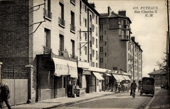Ak Puteaux Hauts de Seine, Rue Charles X.