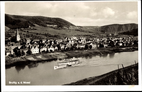 PC Bruttig Fankel on the Moselle, panorama, saloon steamer