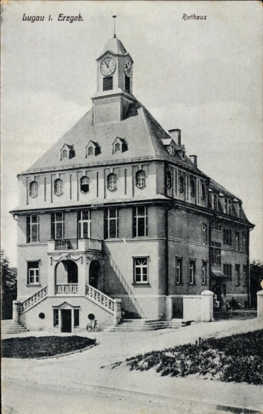 Ak Lugau im Erzgebirge, Rathaus, s Gebäude