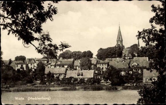 PC Warin in Mecklenburg, town view with church