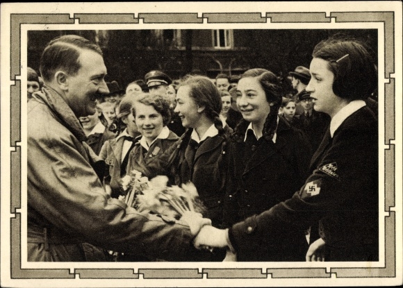 Postal stationery PC Führer and Chancellor Adolf Hitler, well-wishers, BDM