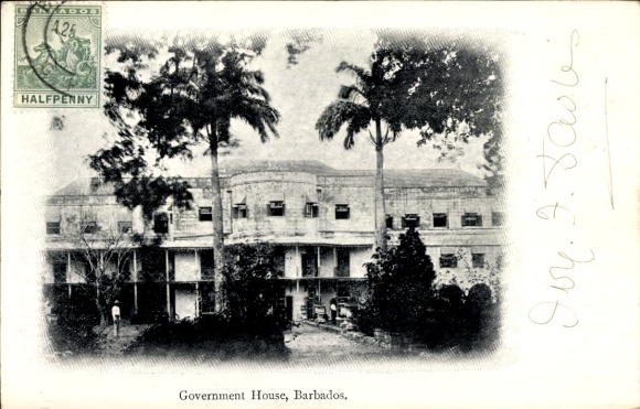 Postcard Barbados, government building