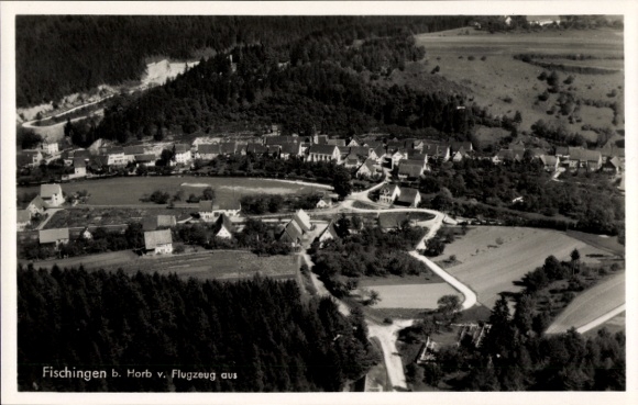 Ak Fischingen Sulz am Neckar, Fliegeraufnahme