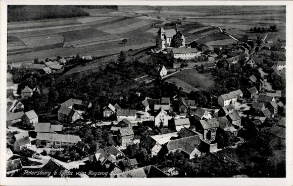 Ak Petersberg in Hessen, Fliegeraufnahme