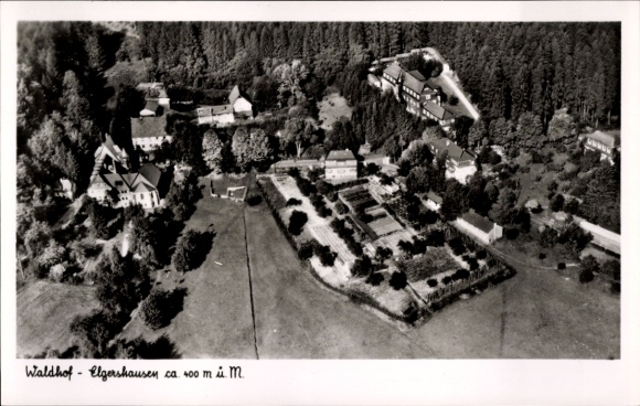 KP Greifenstein w Westerwald, sanatorium Waldhof, zdjęcie lotnicze