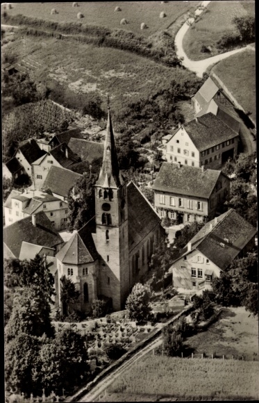 Postcard Talheim in the district of Heilbronn Baden Württemberg, pilgrimage church of Our Lady