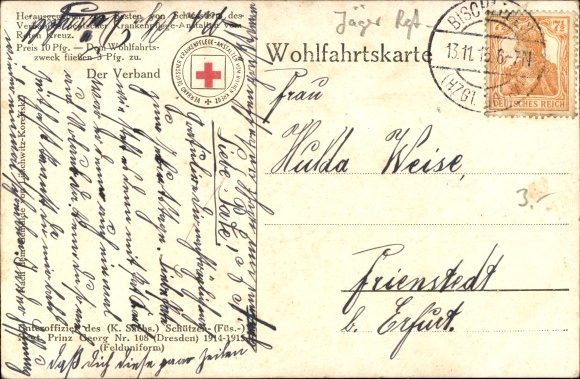 Artist Postcard Lüschwitz Koreffski, K. Sächs. Protect feet. Regt. Prince Georg No. 108, non-commissioned officer