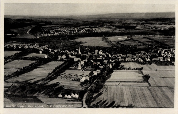 Postcard Kusterdingen in Württemberg, aerial photograph