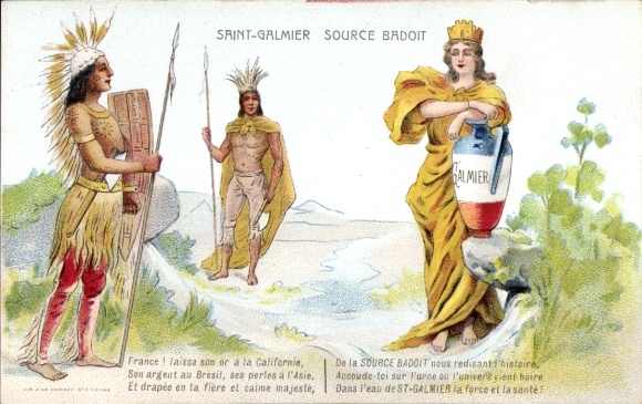 CPA Saint Galmier, Source Badoit, Californie, Brésil