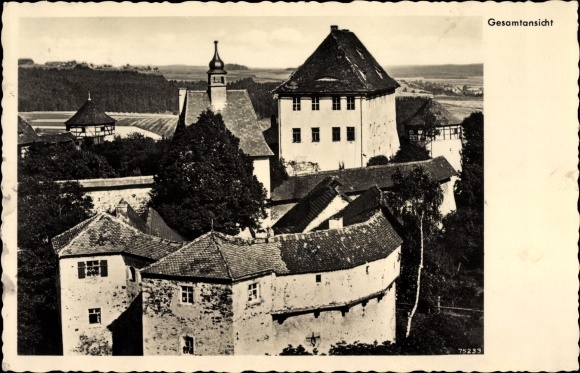 Postcard Hohenberg on the Eger Upper Franconia, Gauschulungsburg and school hostel of the NSLB, Burg