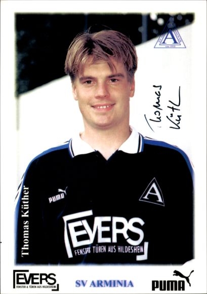 Autogrammkarte Fußballer Thomas Küther, SV Arminia Hannover, Autogramm