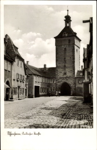 Postcard Uffenheim in Middle Franconia, Old Town Hall