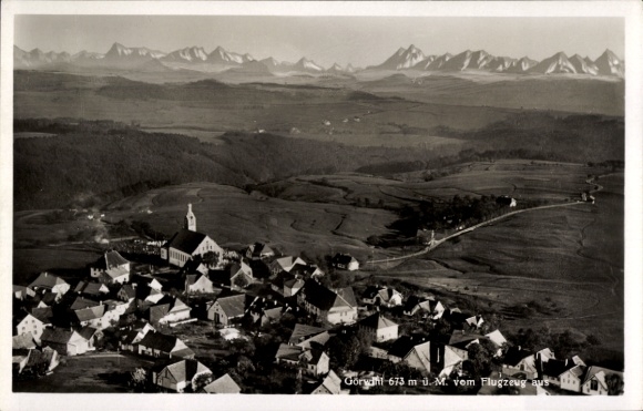 Ak Görwihl in het Zwarte Woud, luchtfoto