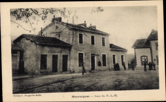 Postcard Meyrargues Bouches du Rhône, Bahnhof