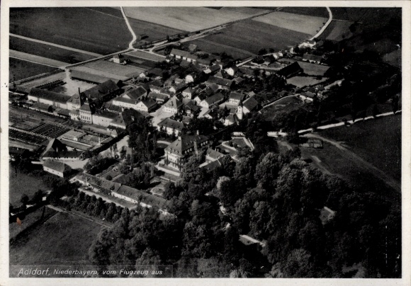 Postcard Adldorf Eichendorf in Lower Bavaria, aerial photograph