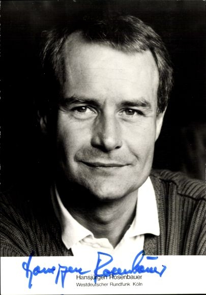 Postcard TV presenter Hansjürgen Rosenbauer, WDR Rundfunk Cologne, autograph