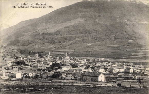 Ak Bormio Lombardia, Panoramablick auf  Alta Valtellina, Berglandschaft
