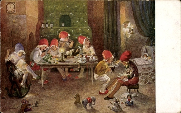 Artysta KP Schenkel, Franziska, ciasteczka, wózek dla lalek, zabawka, koń na biegunach