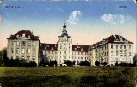 Postcard Zerbst in Anhalt, Castle