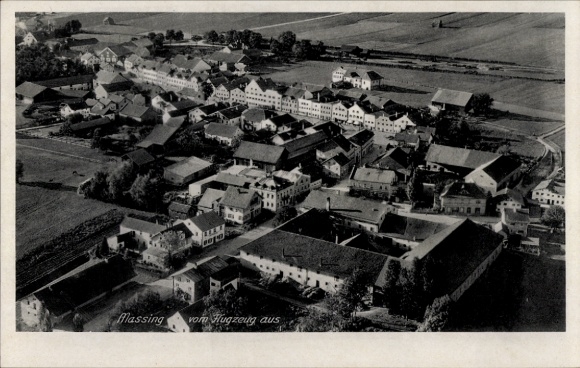 Postcard Massing in Lower Bavaria, aerial photograph